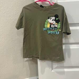 Zara Disney - Olive Green Mickey Shirt - Size 4T